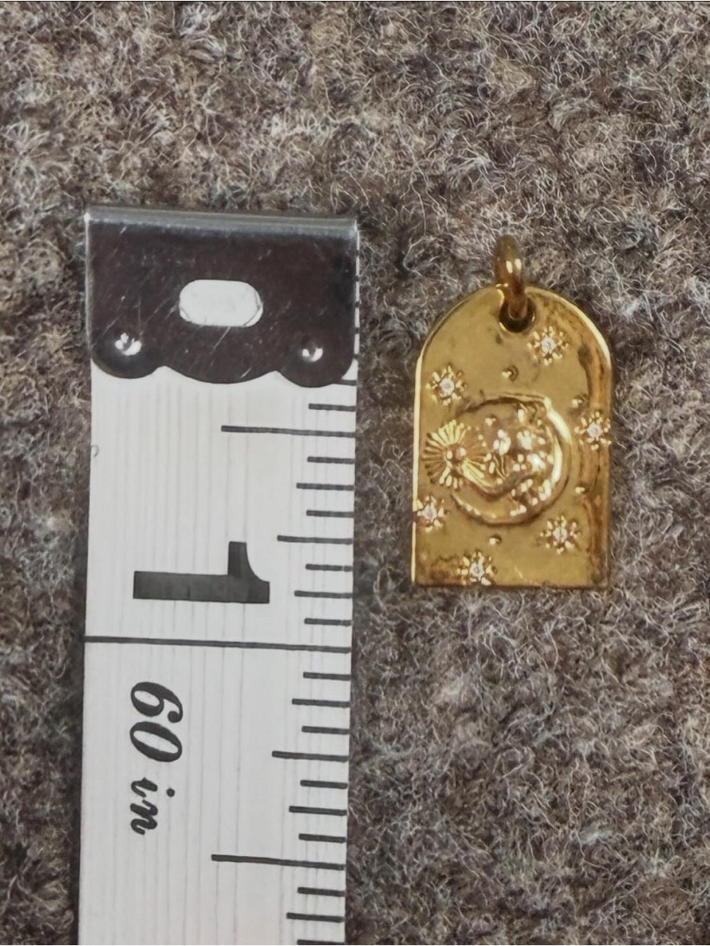 Namaste Jewelry Goddess Necklace Gold Pendant Tag Charm‎ Celestial Sun Moon Star - Picture 4 of 4